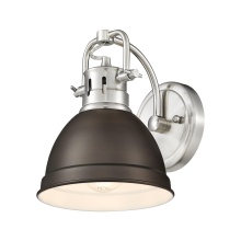 Golden 3602-BA1 PW-RBZ - Yep by Golden Lighting Duncan 1-light Vanity in Pewter and Rubbed Bronze shade